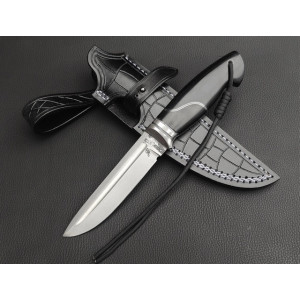 ЧОРНИЙ ШЛЯХТИЧ авторський ніж ручної роботи, сталь - CPM® Ламінат М398™ 64 HRC. Photo 3